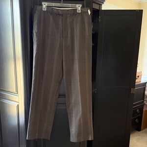 Calloway Men's Gray/Blue Plaid Pants Golf Attire